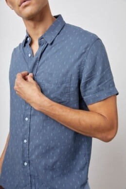 Carson Shirt / Louis Leaf Navy