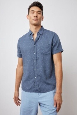 Carson Shirt / Louis Leaf Navy
