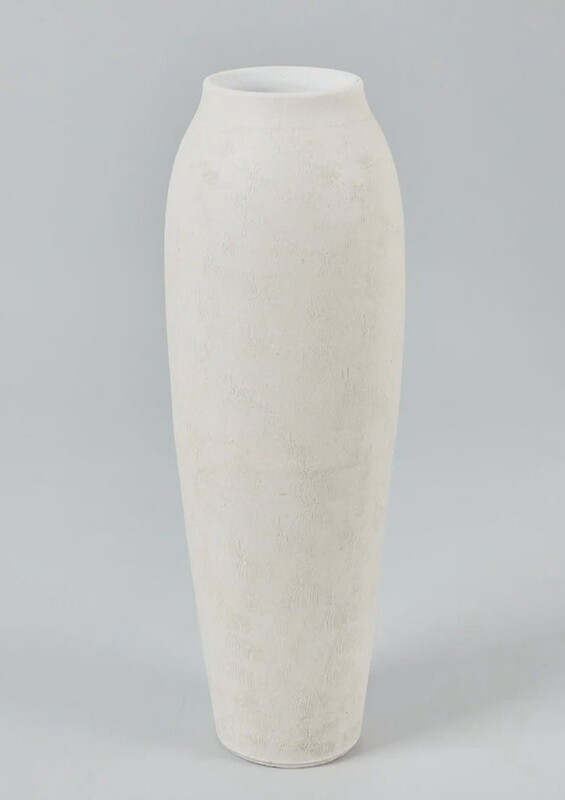 Cream Ceramic Floor Vase