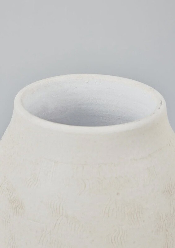 Cream Ceramic Floor Vase