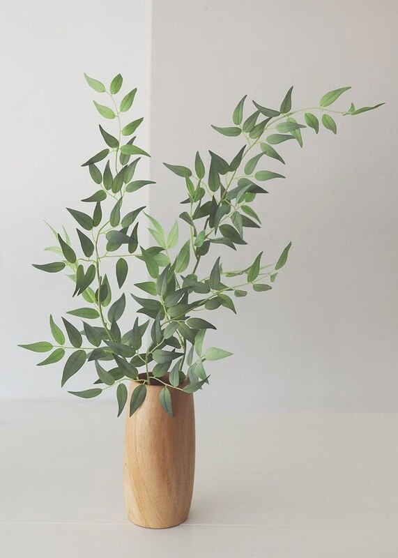 Natural Teak Hand Crafted Vase 9”