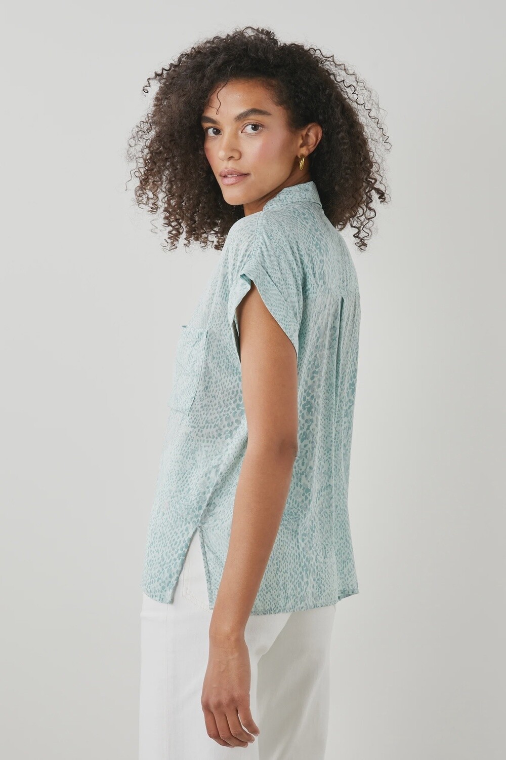 Whitney Top / Mint Boa