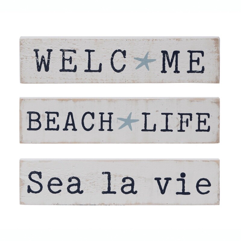 Wood Block Decor w/ Saying