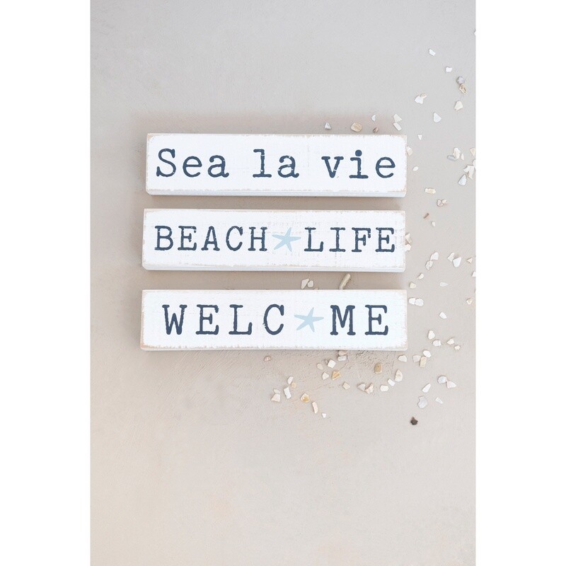 Wood Block Decor w/ Saying