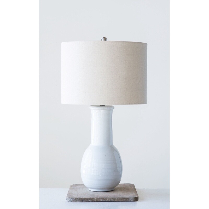 Table Lamp w/ Natural Linen Shade