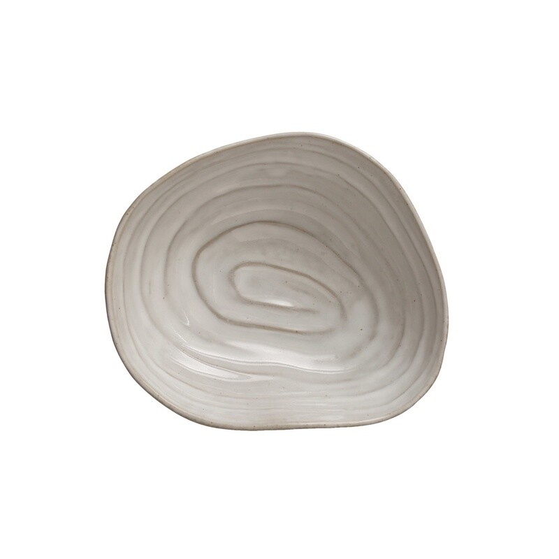Stoneware Shell Bowl / 7-1/4”