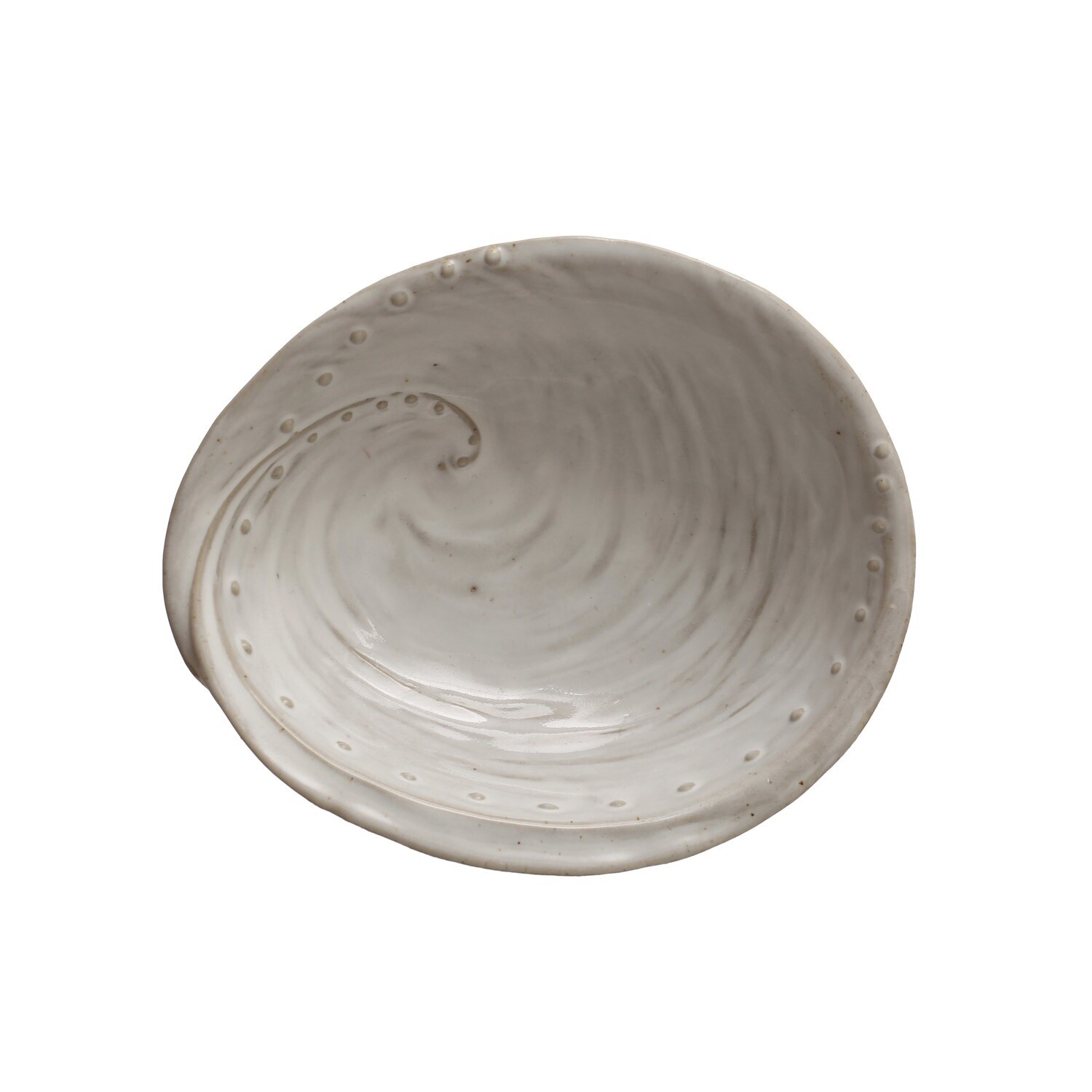 Stoneware Shell Bowl / 6-1/4”