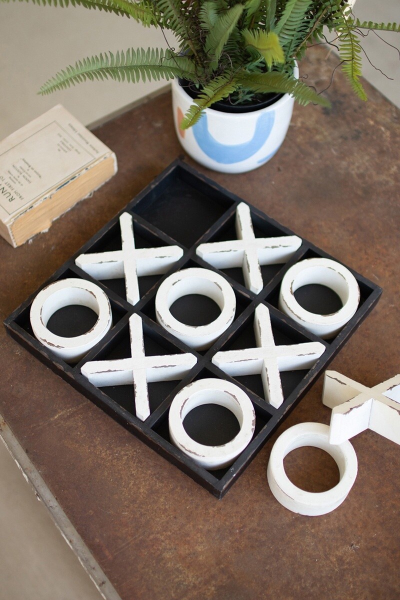 Wooden Tic Tac Toe Game