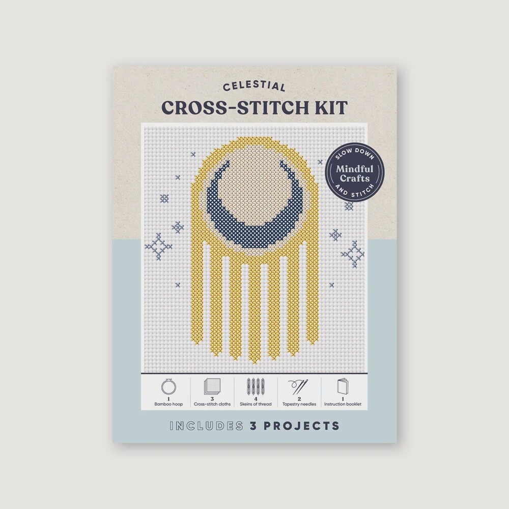 Mindful Crafts: Celestial Cross Stitch