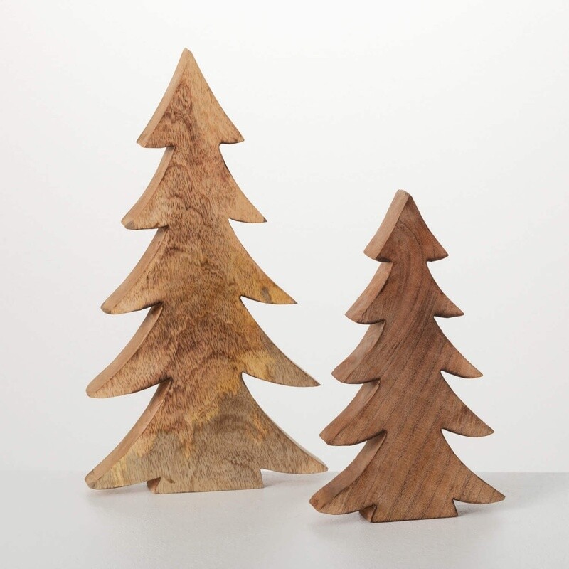 Mango Wood Tree Accent / Set of 2
