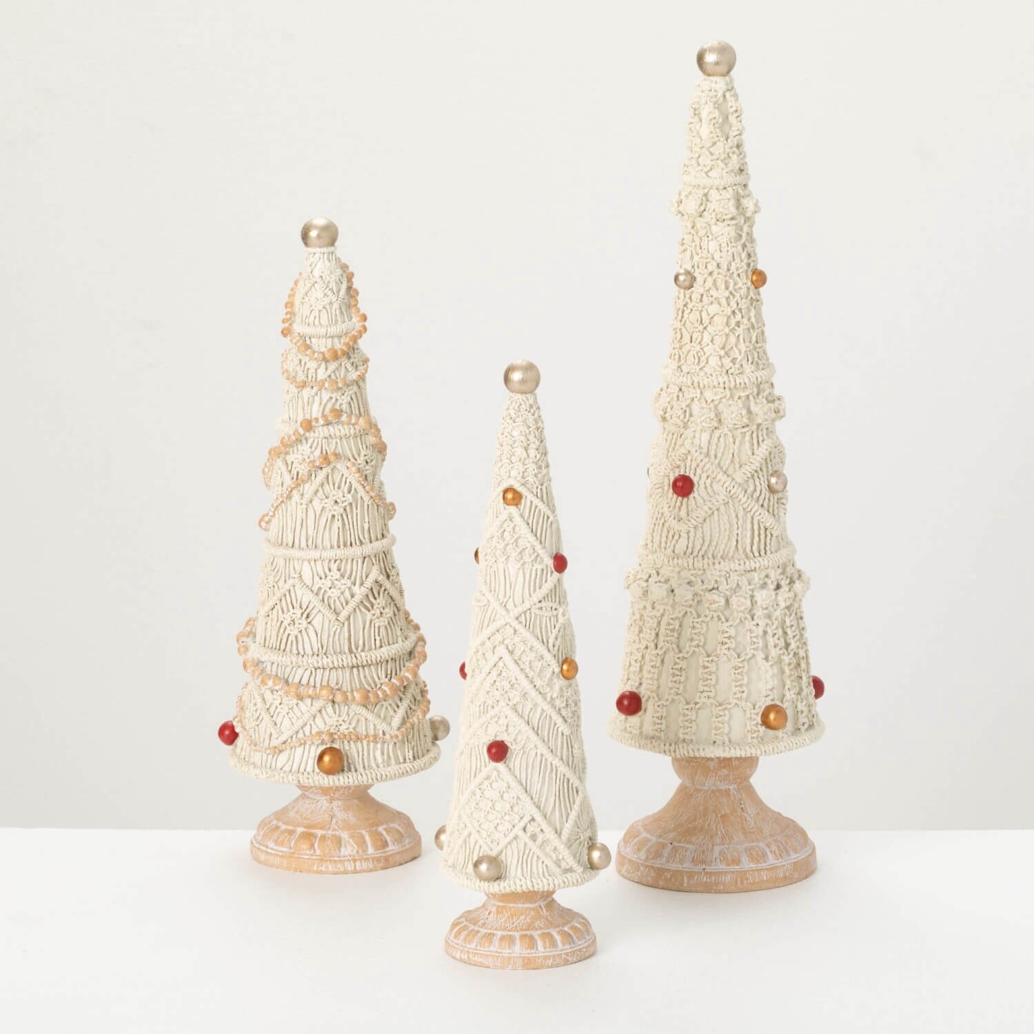 Boho Cone Xmas Tree Set / Set of 3 Boho Cone Xmas Tree Set / Set of 3