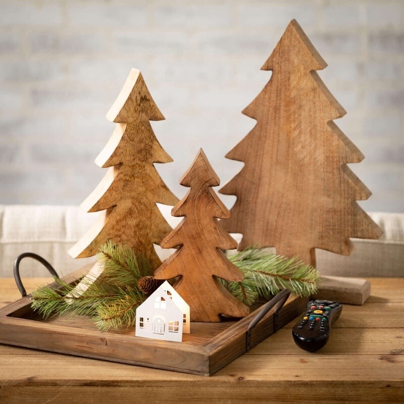 Mango Wood Tree Accent / Set of 2
