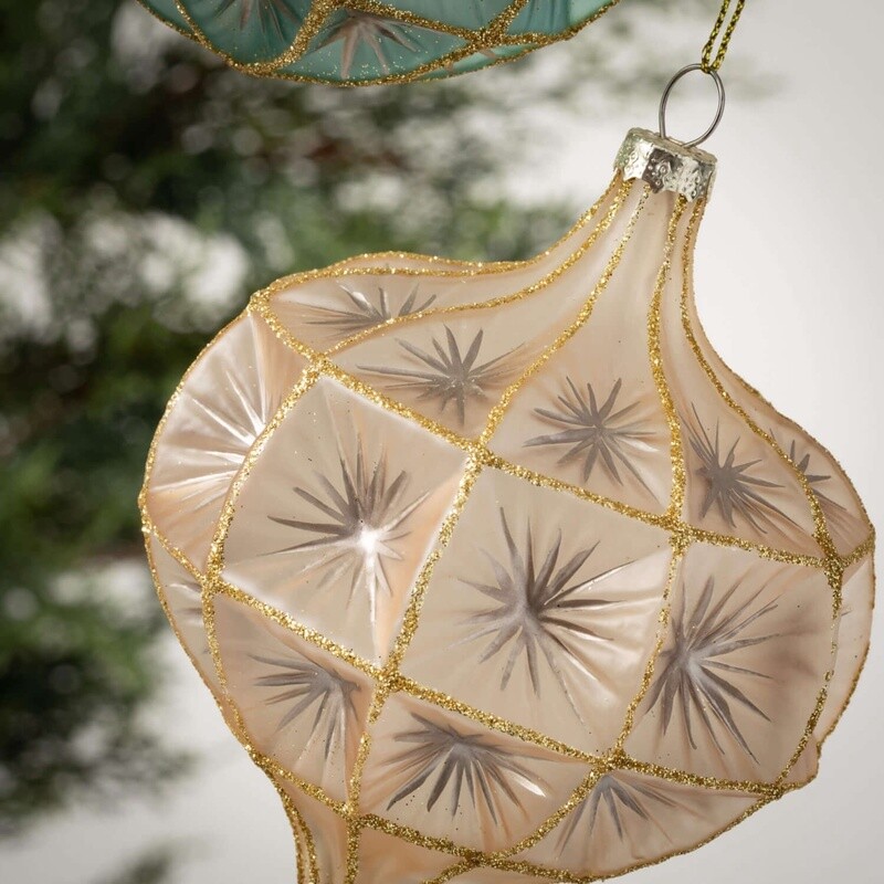 Ball/Onion Ornament Set of 2