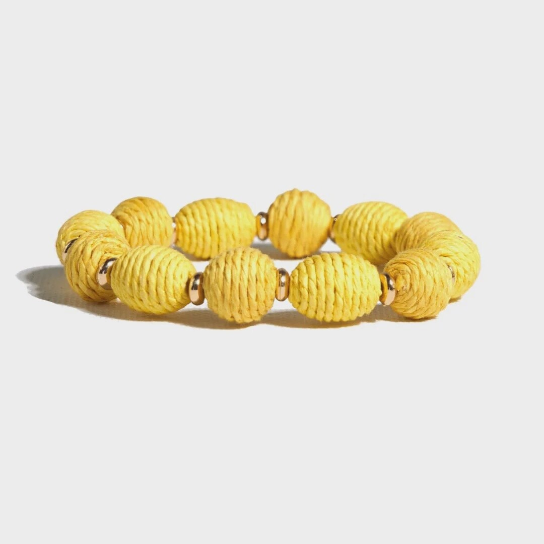 Phoebe Solid Bracelet, Colour: Yellow