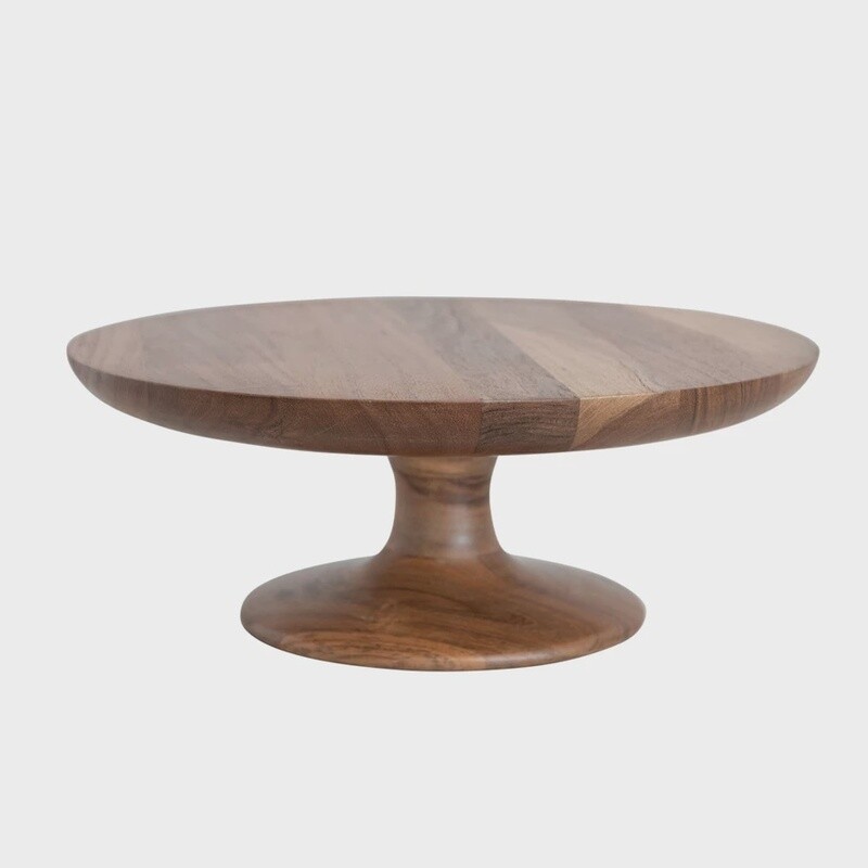 Acacia Wood Pedestal / Natural
