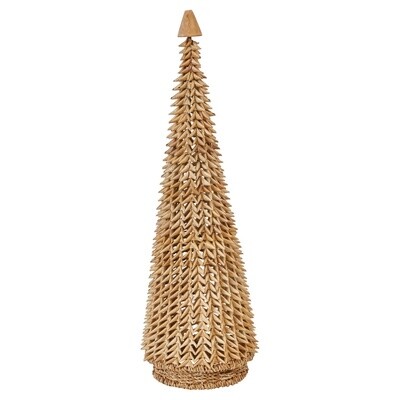 Buri Palm Cone Tree w/ Wood Bead / 8-1/2” x 24”