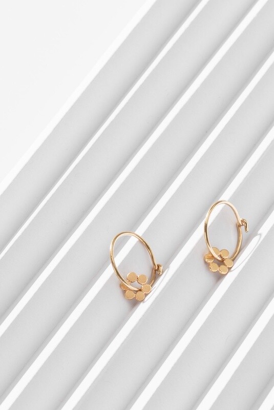 Gold Holly Fern Earrings