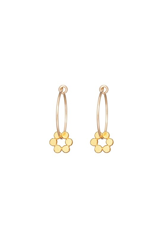 Gold Holly Fern Earrings