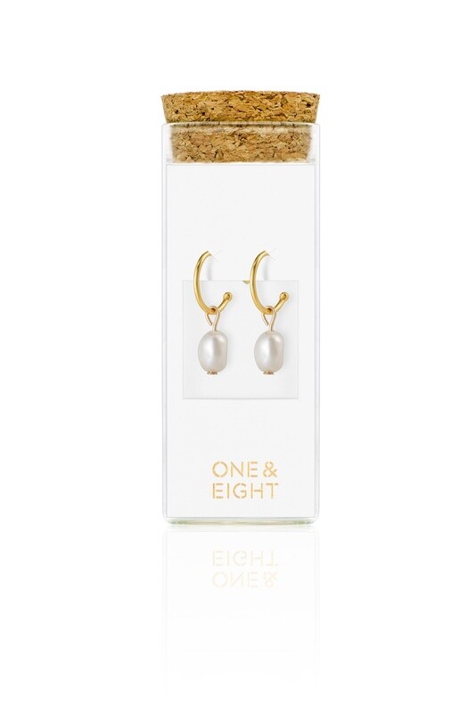 Pearl Gold Drop Studs