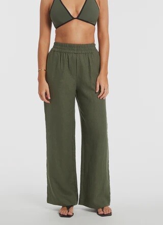 Jetset Wide Leg Pants / Olive