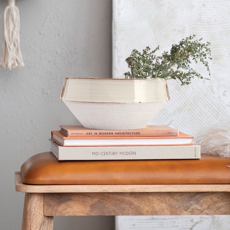 Stoneware Planter / Reactive Glaze