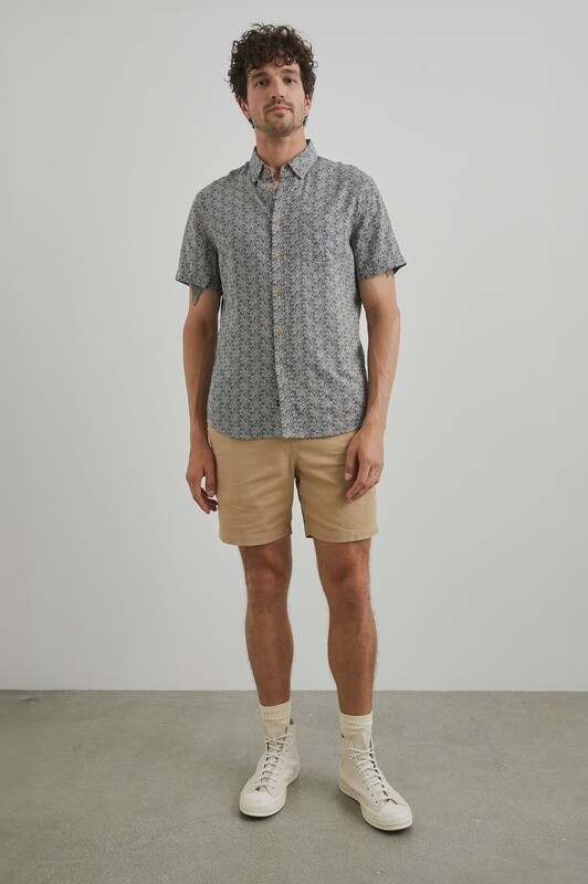 Carson Linen Shirt / Tribal Batik Celestial