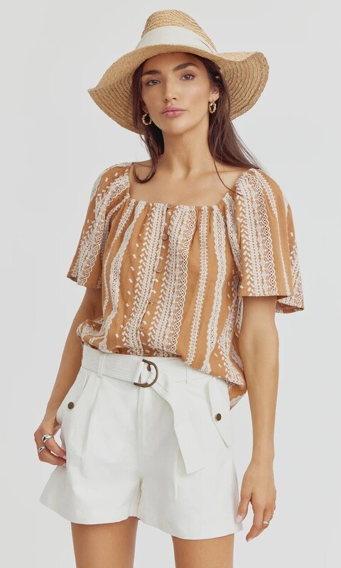 Jakie Embroidered Top