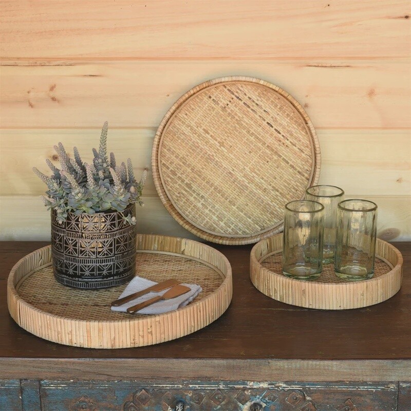Cayman Tray, Rattan - Lrg - Natural