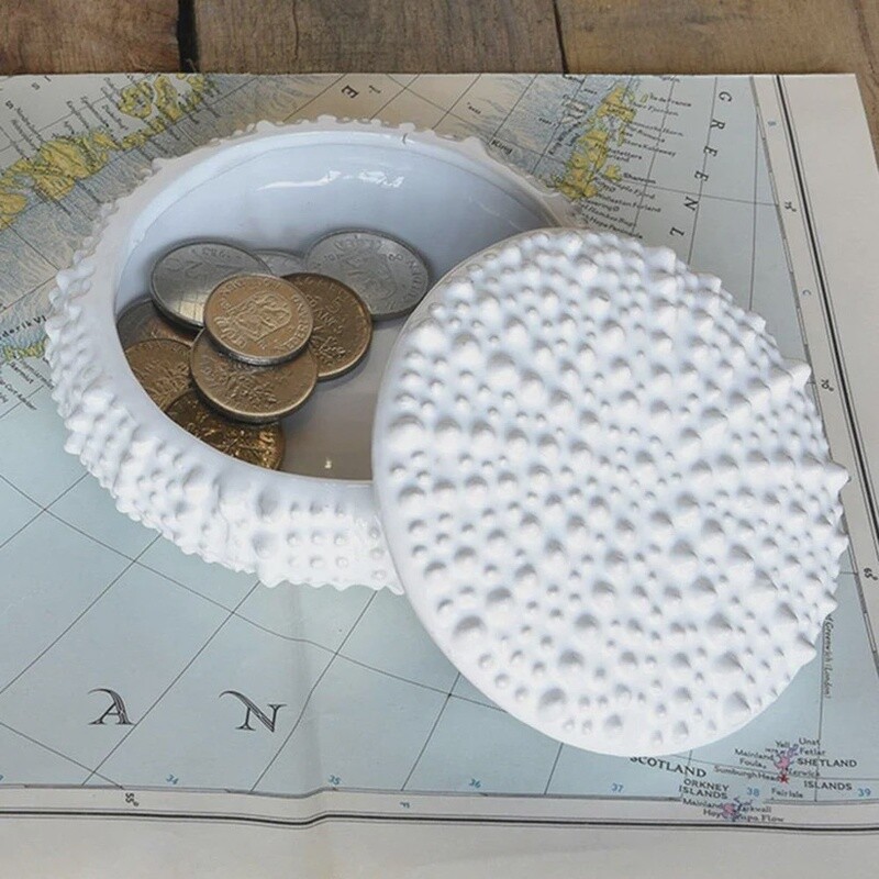 Urchin Ceramic Box / Small / White