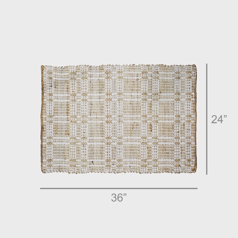 Casia Hemp & Cotton Rug, Grid 2x3