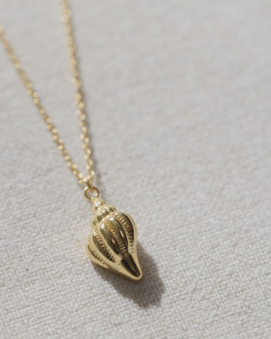 Gold Conch Shell Necklace