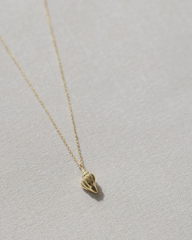Gold Conch Shell Necklace