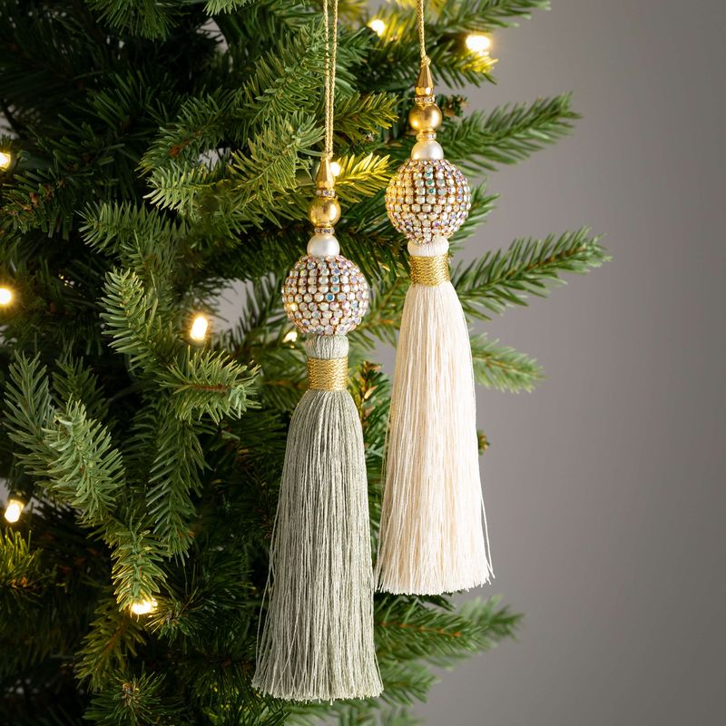 Jewelled Tassel Ornament / Set of 2
