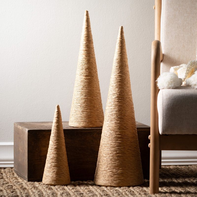 Rope Tabletop Christmas Trees / Set of 3