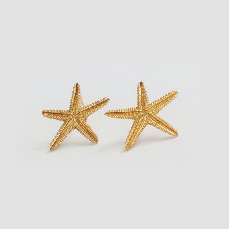 Sienna Starfish Post Earrings / Brass