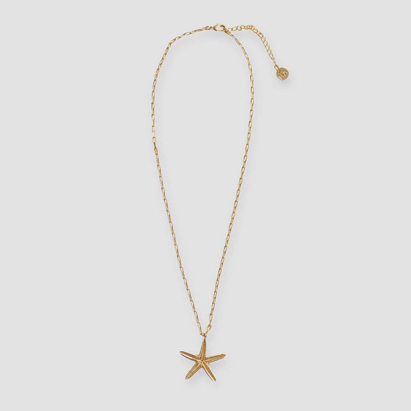 Sienna Starfish Pendant Necklace / Brass
