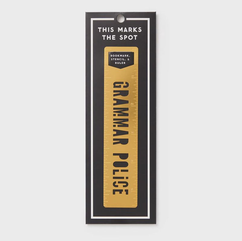 Grammar Police Metal Bookmark