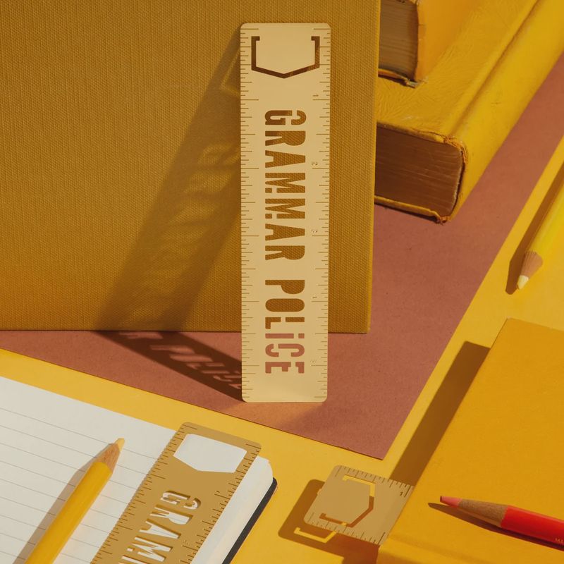 Grammar Police Metal Bookmark