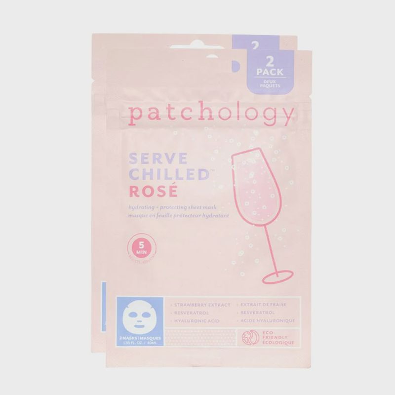 Served Chilled Rose Sheet Mask / 2 Pack Resealable