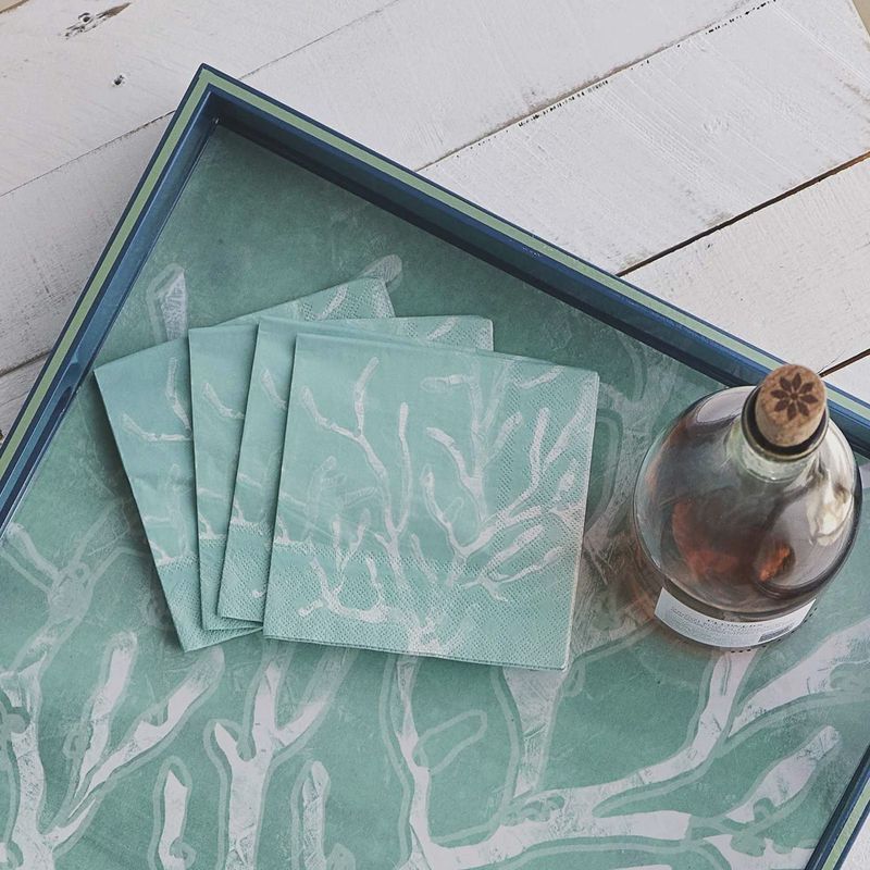 Cerulean Sea Coral Paper Napkin