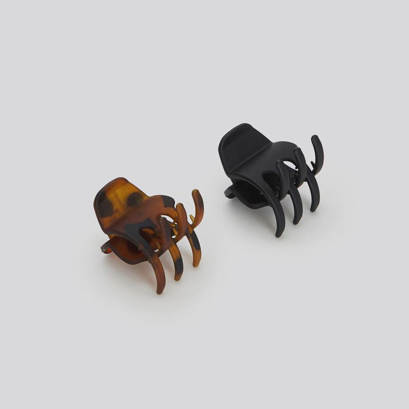 Eco-Friendly Medium Claw 2 pc Set / Black & Tortoise Shell