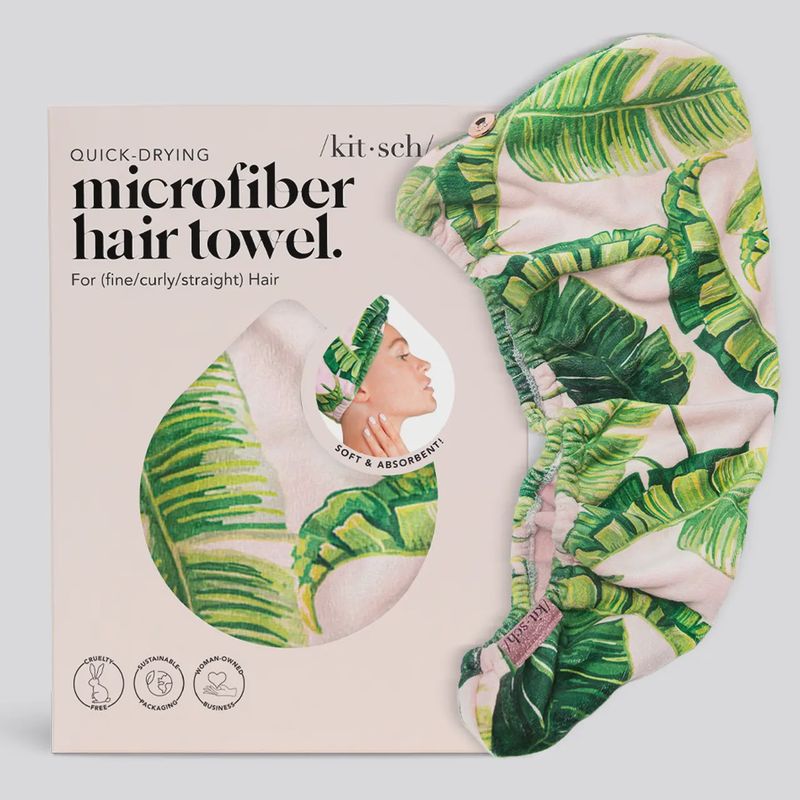 Quick Dry Hair Towel / Palm Print