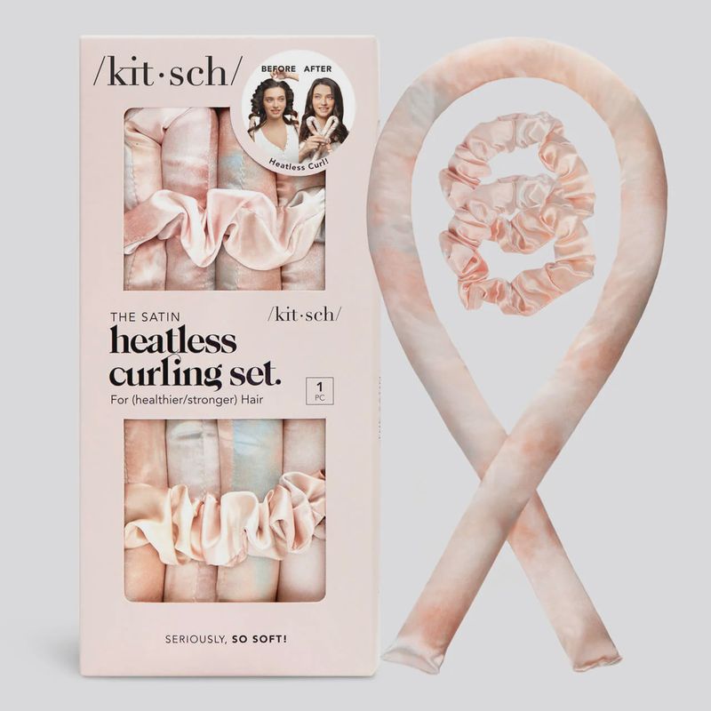 Satin Heatless Curling Set / Sunset Tie Dye