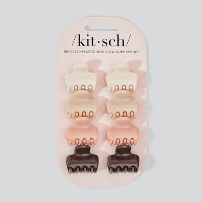 Recycled Plastic Mini Cloud Claw Clips 8 pc Set / Rosewood