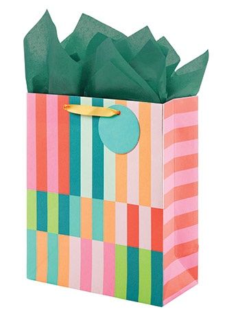 Medium Gift Bag / Contrast Stripes
