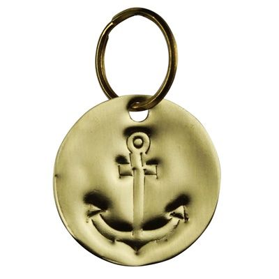 Anchor Keychain Pressed Brass