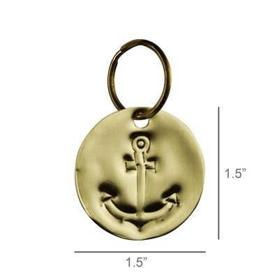 Anchor Keychain Pressed Brass