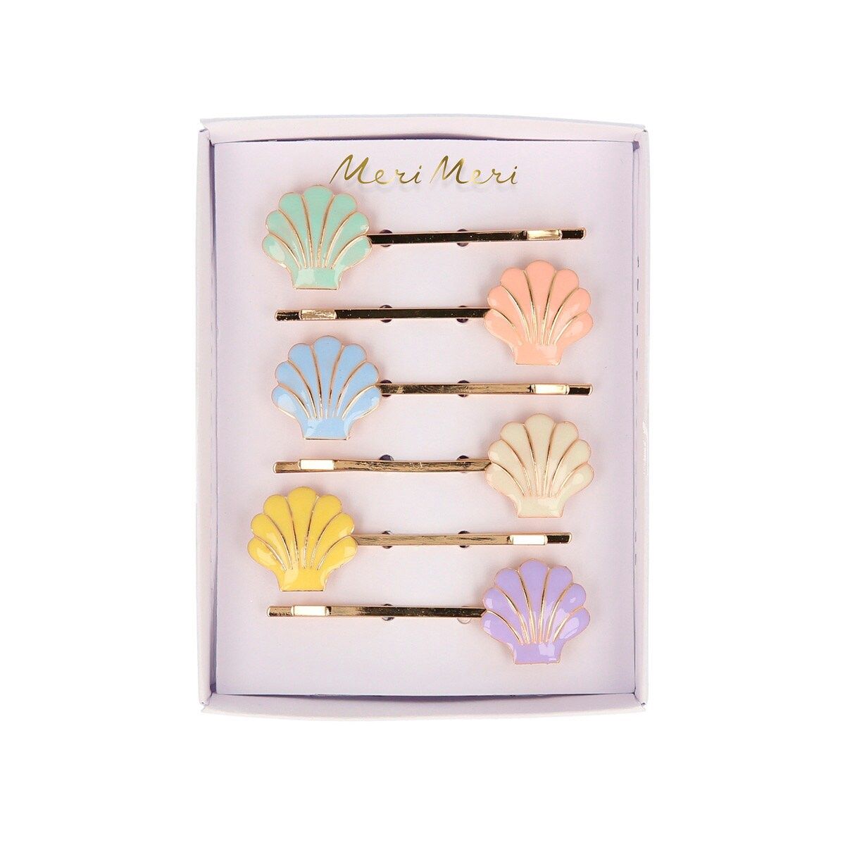 Enamel Shell Hair Slides