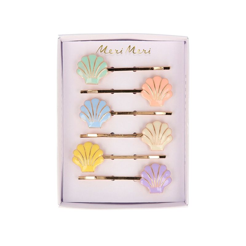 Enamel Shell Hair Slides