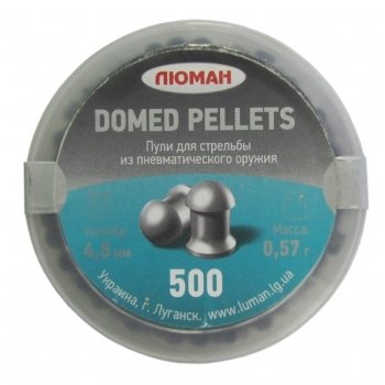пульки Люман Domed кал. 4,5 мм, 0,57 г (300 шт./бан.)
